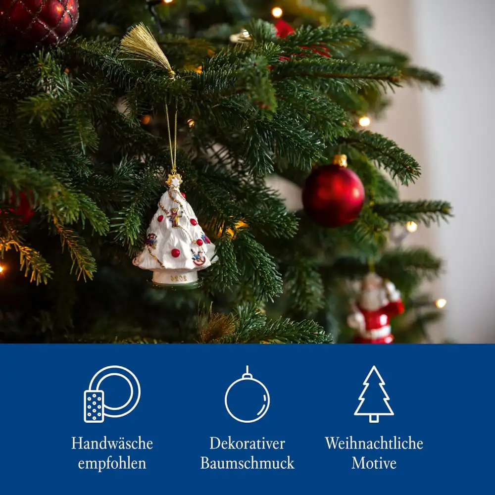 Villeroy & Boch Christmas Classics Addobbo Annuale 2024 Albero 7cm in Porcellana
