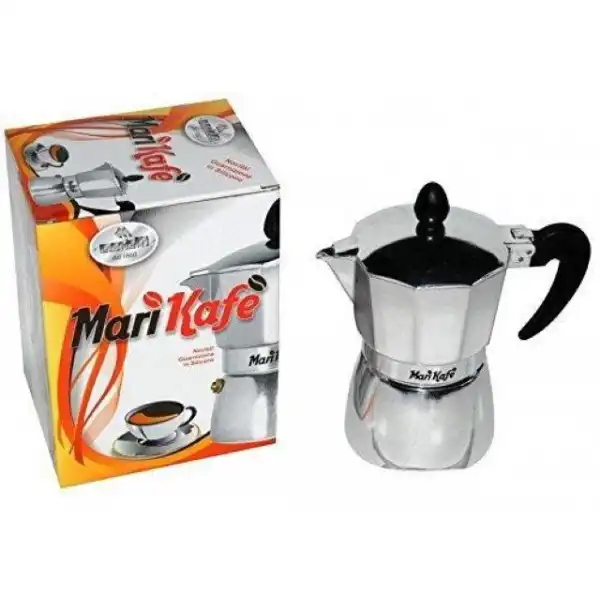 Caffettiera MariKafe' 1 Tazza in Alluminio Macchinetta Caffe' Espresso Moka