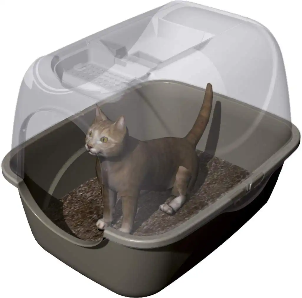 Lettiera Per Gatti Prive' Tortora Box Antiodore Portatile Con Paletta Bama Pet