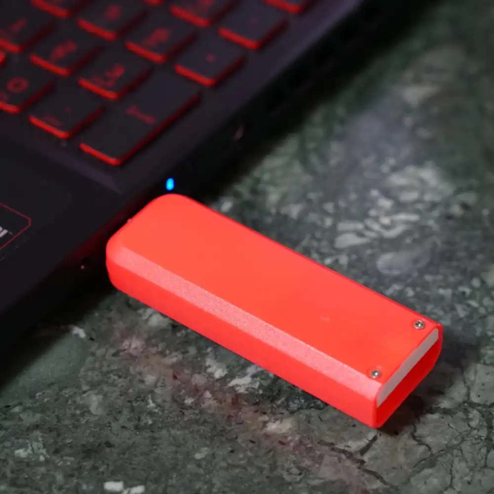 Accendino Elettrico USB Ricaricabile Antivento Elettronico Toldedo Rosso 250 mAh