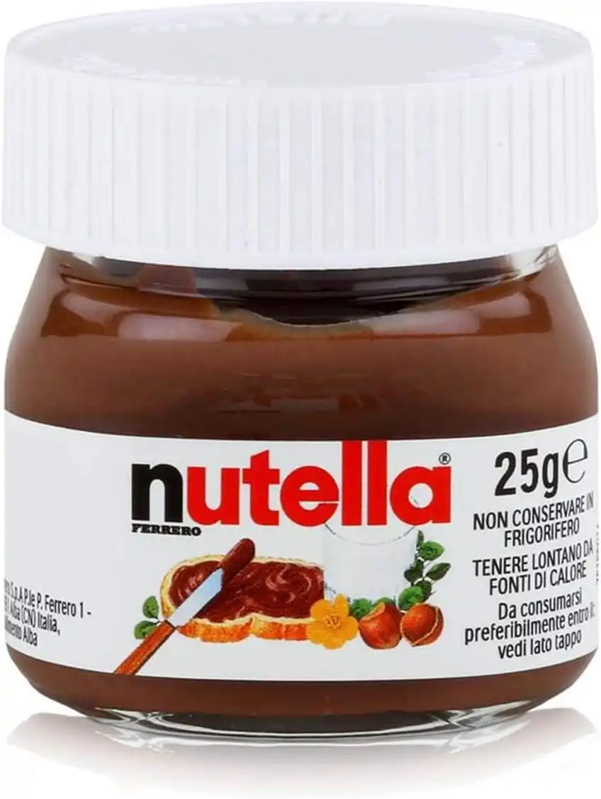 32 Barattolini Nutella Ferrero Mini Design in Vetro 32x25gr Idea Regalo 0235720