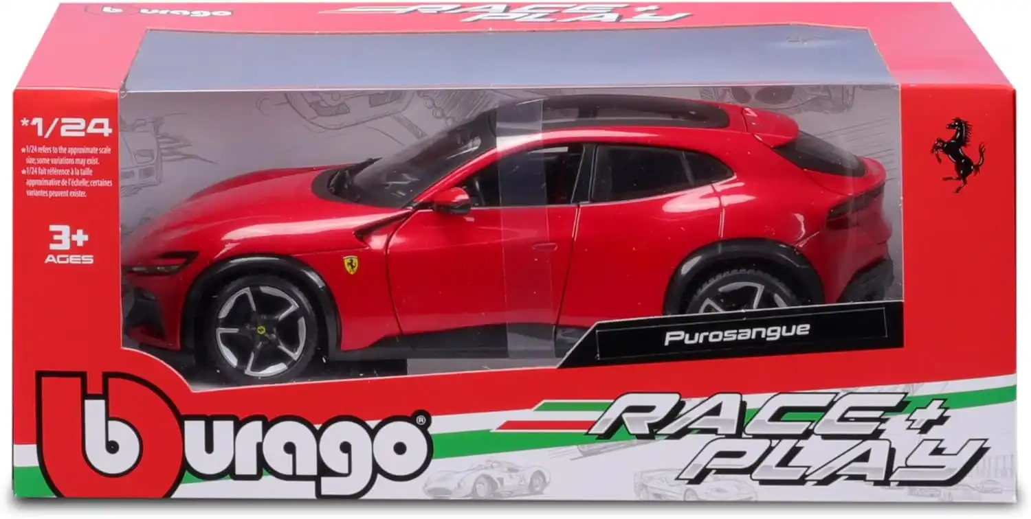 Bburago Ferrari Purosangue R&P Modellino Realistico Auto Scala 1:24 Licenziata