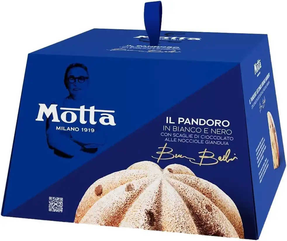 Motta Pandoro Bianco e Nero di Bruno Barbieri con Cioccolato Gianduia 800g