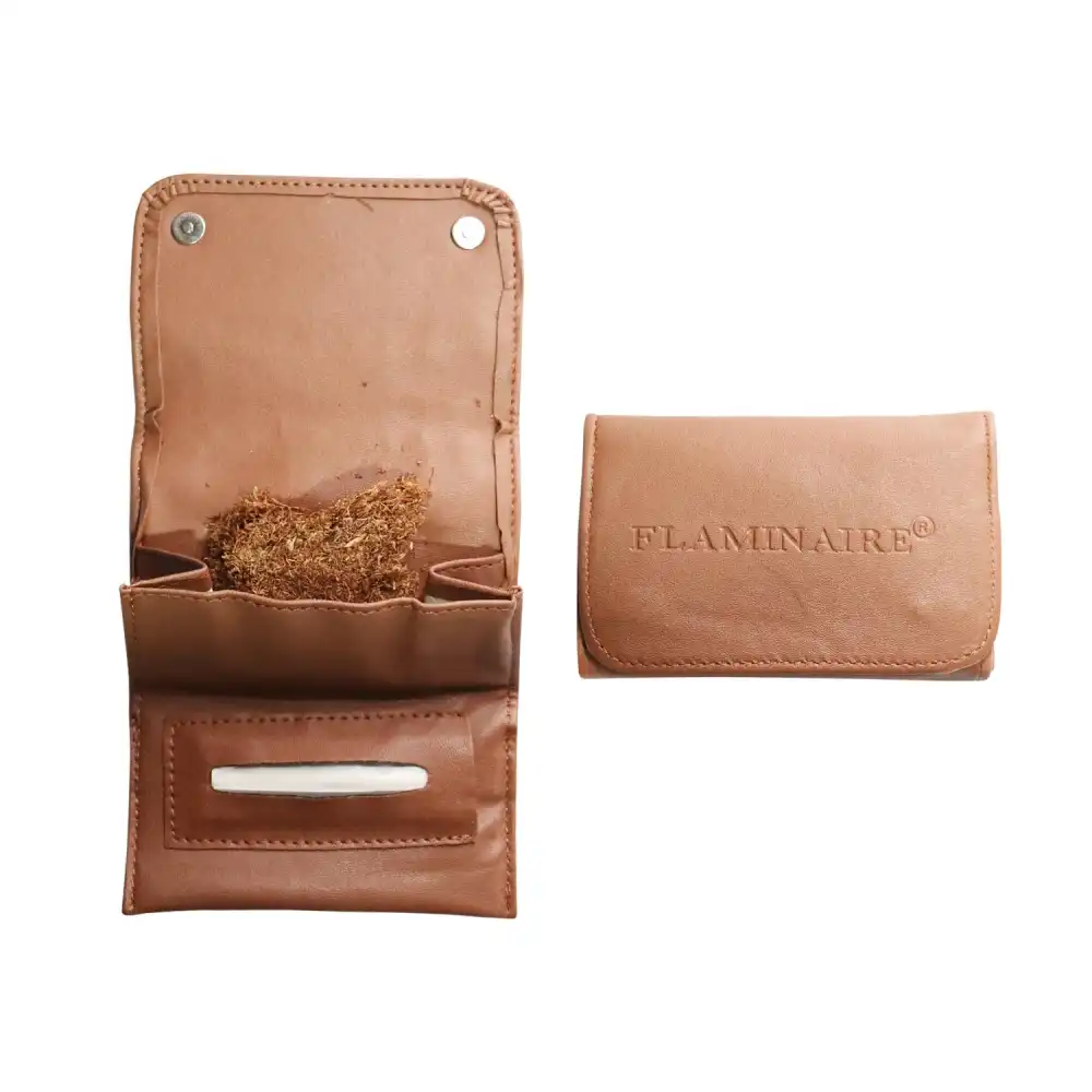 Portatabacco Flaminaire York Eco Pelle Porta Tabacco Tasca Filtro e Accendino