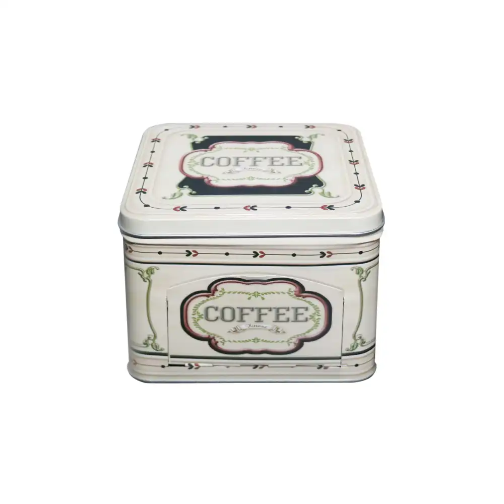 Scatola in Latta Porta Capsule Capsula e Cialde Caffe Cialda Apertura Laterale