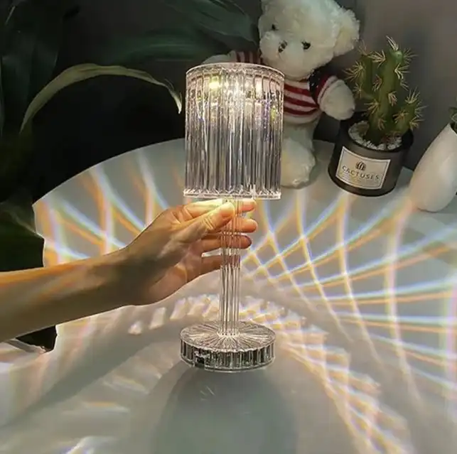 Lampada da Tavolo da Scrivania RGB Accensione Touch Effetto Cristallo PM-016