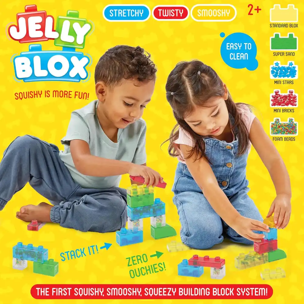 Jelly Blox Kit Veicolo 35 Mattoncini Tattili per Creare un Camion Costruzioni 2+
