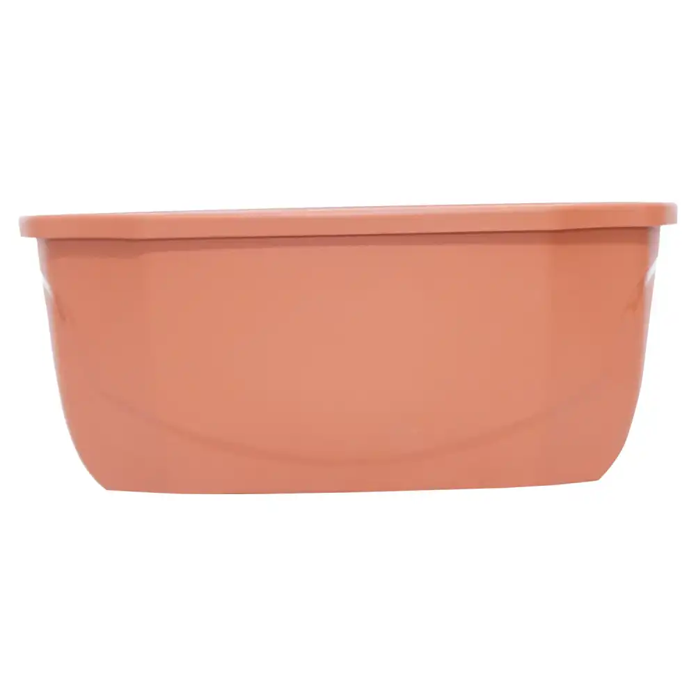 Vaso Flora da Balcone per Ringhiera Rettangolare 58x29x24cm Color Terracotta