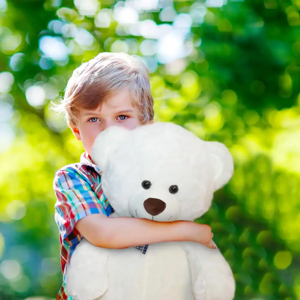 Peluche Orso Gigante XL Alto 100cm Pupazzo Bambini Orsacchiotto Morbido Crema