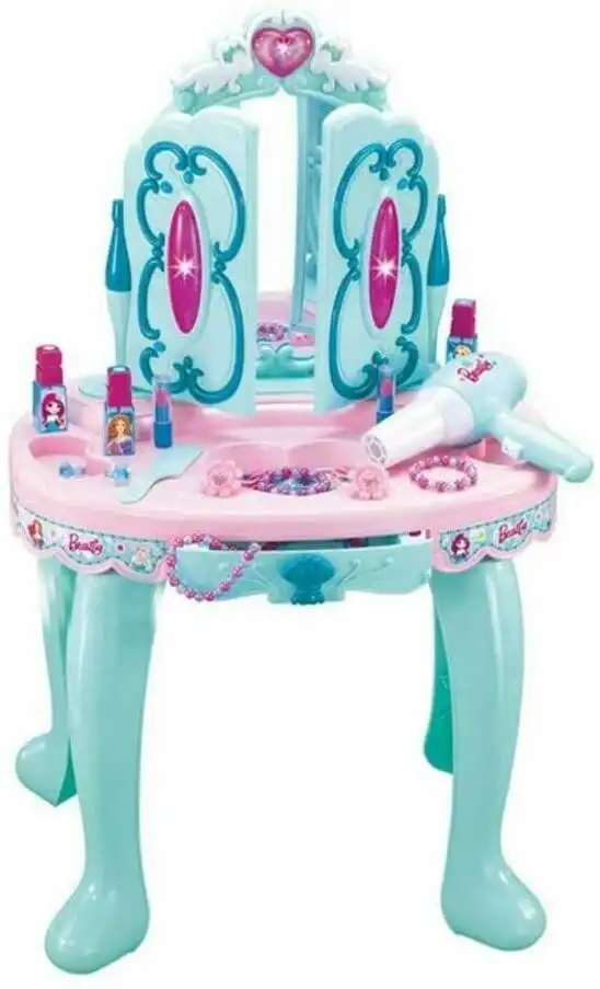 Specchiera Giocattolo Per Bambine Con Accessori E Luci Sgabello Incluso Favolosa