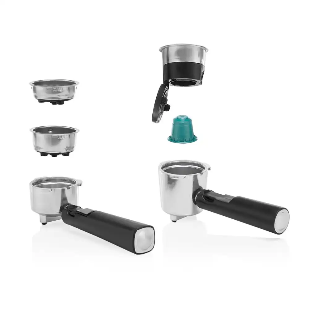 Macchina Caffe' Espresso 4 in 1 Capsule Cialde e Macinato con Montalatte 1.5 Lt