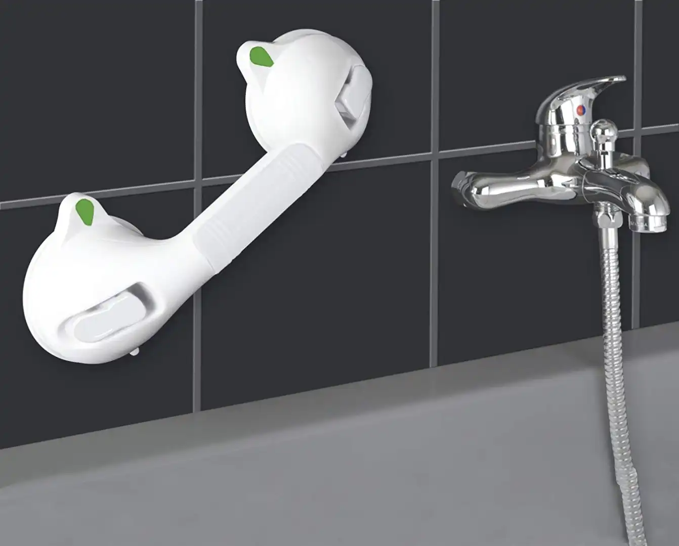 Maniglia Maniglione Antisicivolo da Bagno Secura 29Cm Bianca Per Doccia o Vasca