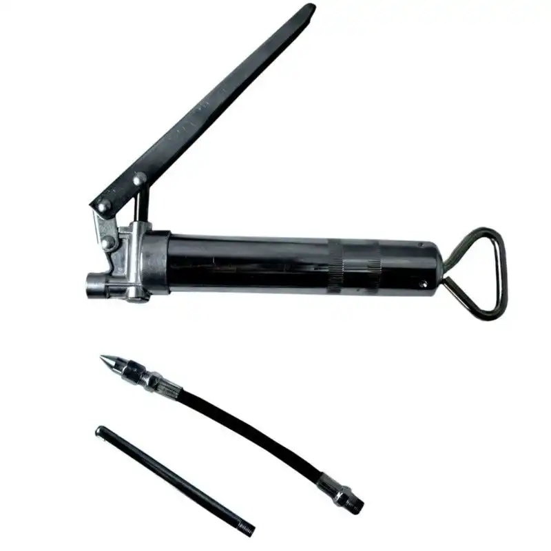 Mini Ingrassatore Pompa 100cc 2 Tubi e Testina a Punta Canna Flessibile