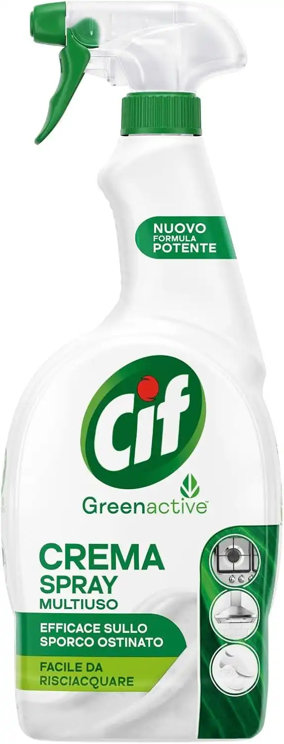 Cif Crema Spray Multiuso Nuova Formula Green Active 650ml Formula Potenziata