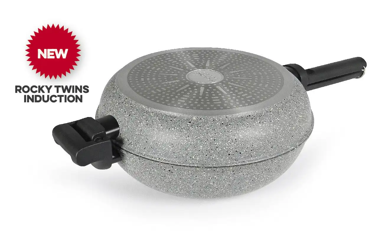 Set padelle FLONAL Rocky Twins induction cottura multifunzione MADE IN ITALY