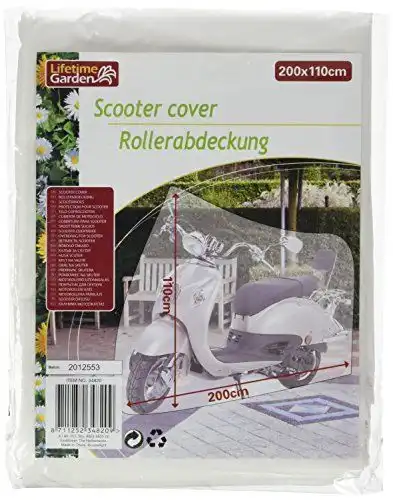 Telo Coprimoto Copri Moto Bici Scooter Bicicletta 110x200cm Bianco Impermeabile
