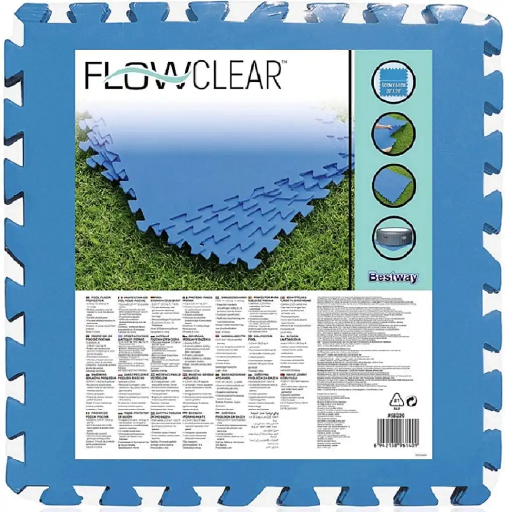 Tappeto tappetino base piscina fuori terra puzzle mattonella 50X50cm 9pz Bestway