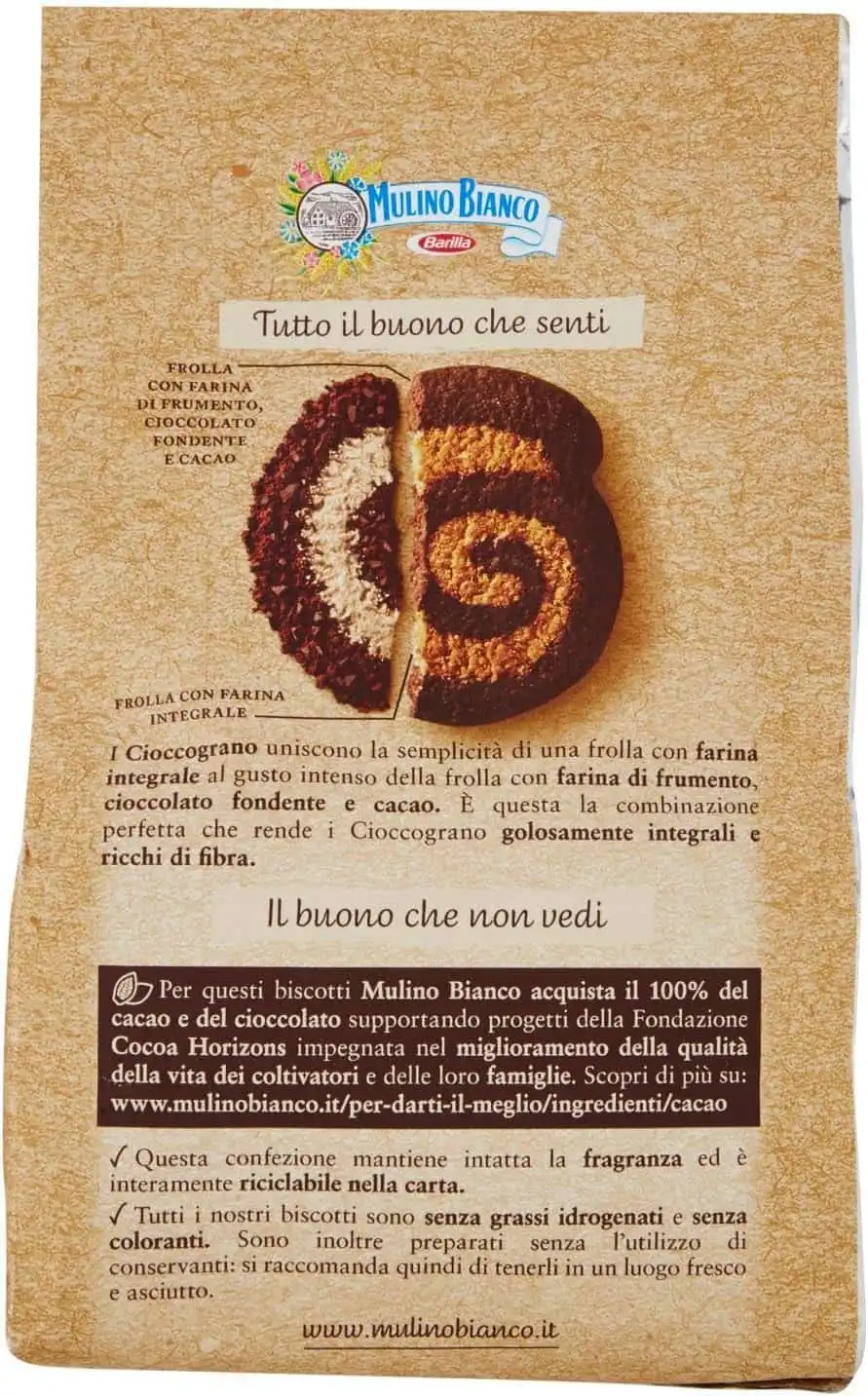 3 Confezioni Mulino Bianco Biscotti Frollini Cioccograno da 330gr