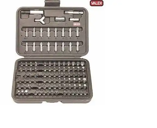 Set Inserti 100 Pezzi Bits Magnetici Per Trapano Avvitatore Torx Esagonali Valex