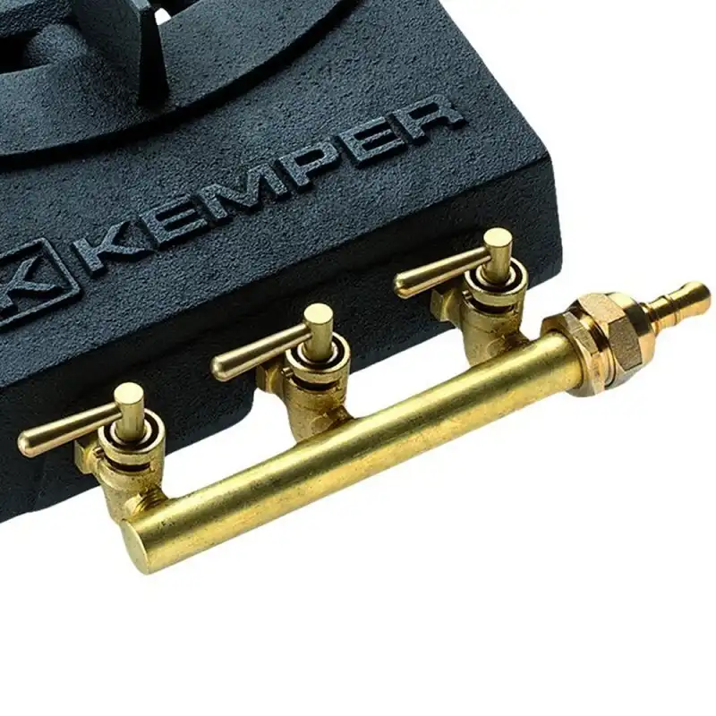 Kemper Fornellone Fornello in Ghisa con 3 Rubinetti Cucina Gas Bombola Campeggio