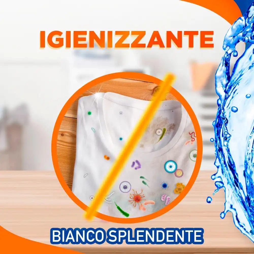 Sole Detersivo Lavatrice Bianco Splendente 205 Lavaggi (5x41) Igienizzante