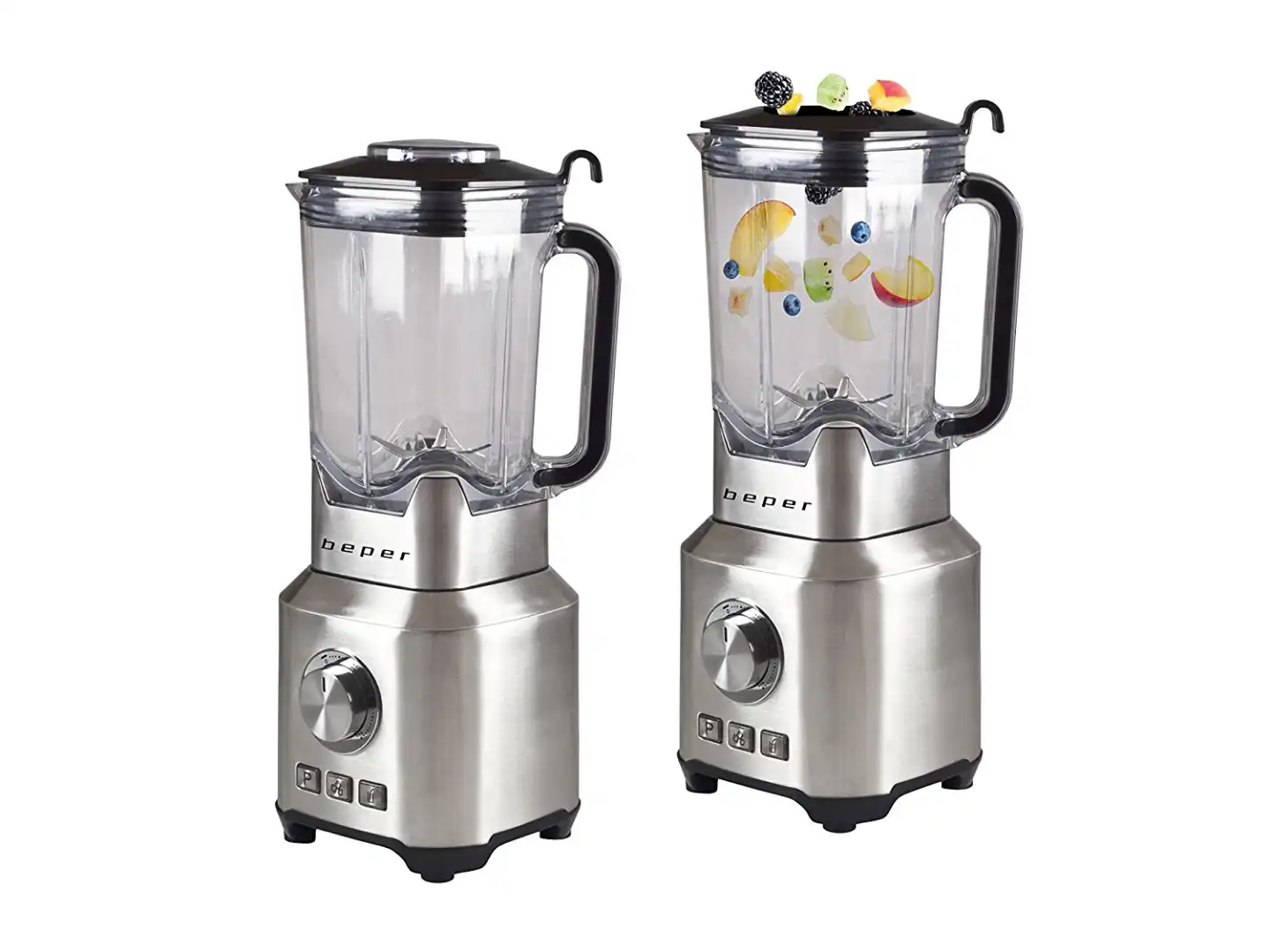 Frullatore da Bar Cucina in Acciaio 2000 Watt per Cocktail Succhi Tritaghiaccio
