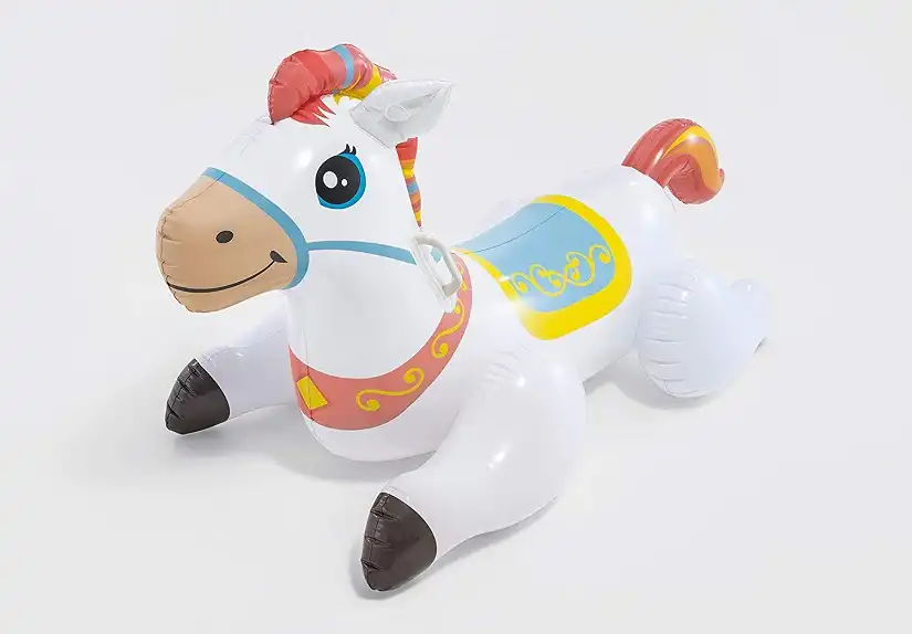 Carrozza Gonfiabile Principesse Cavallo Bianco Piscina Mare Spiaggia Casa
