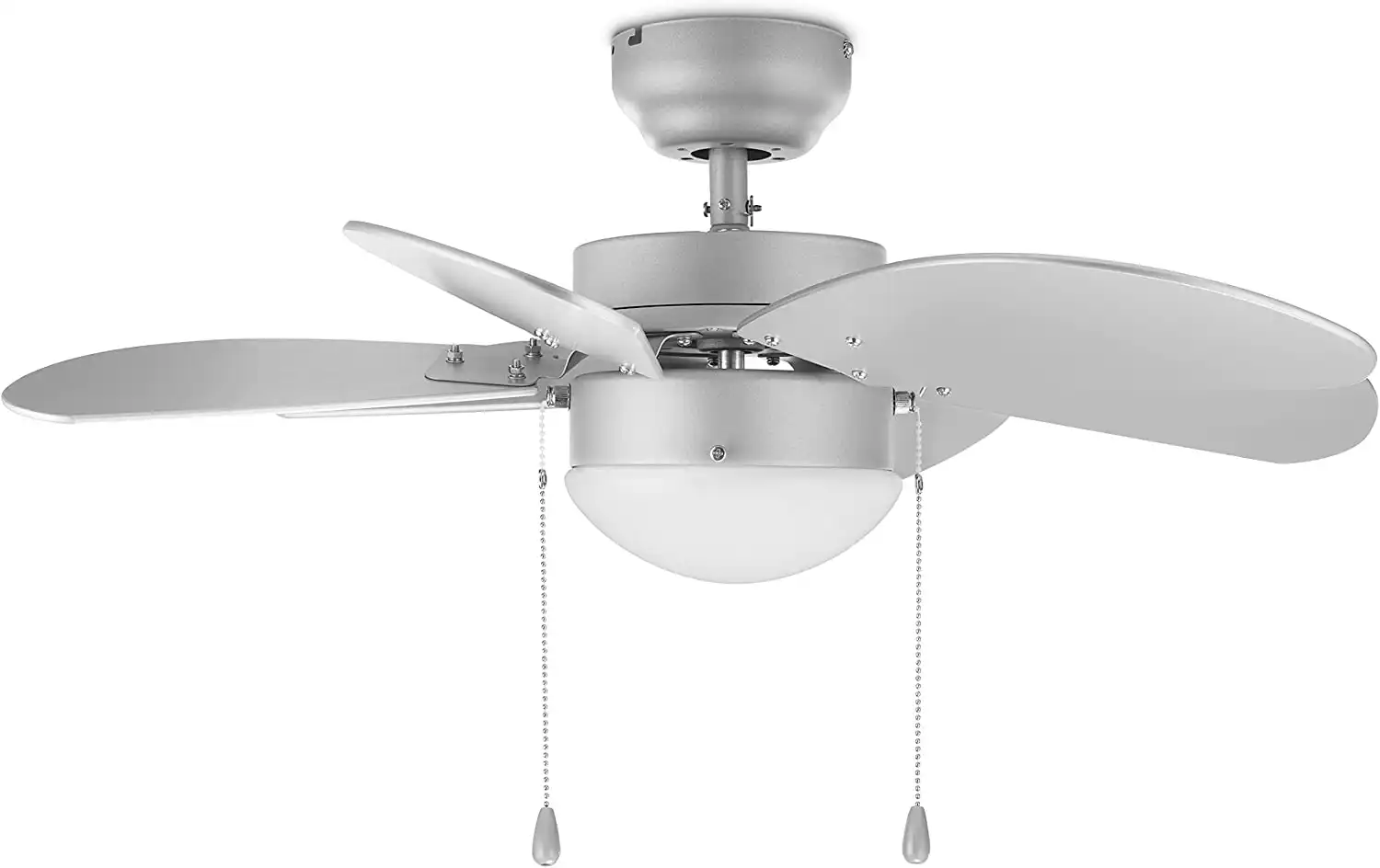 Ventilatore a soffitto con 6 Pale Diametro 76cm Potenza 50W con Luce Bianca