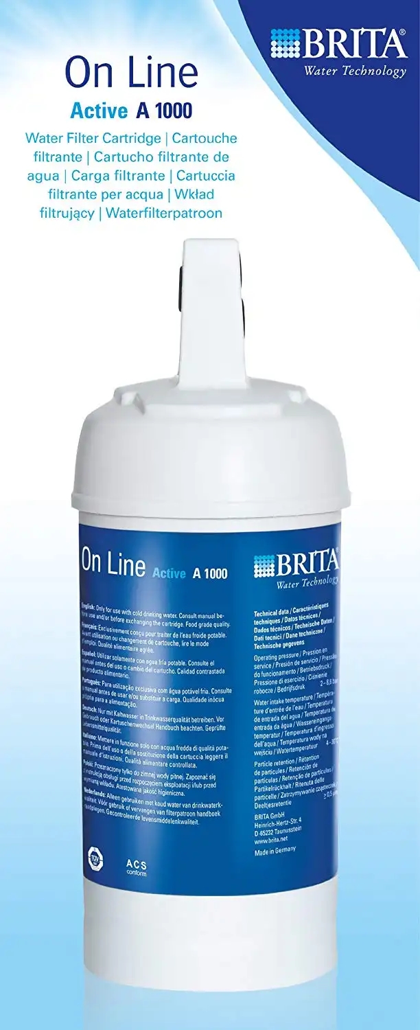 Refill A1000 Filtro a Carboni Attivi Per Sistema Filtrante Brita Online Active