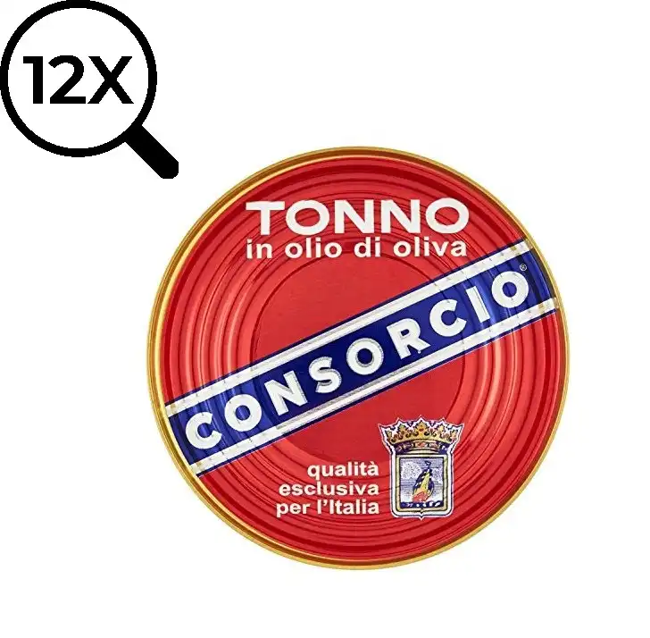 12x Consorcio Tonno all'Olio di Oliva 12 Lattine da 100g Qualita' Italiana