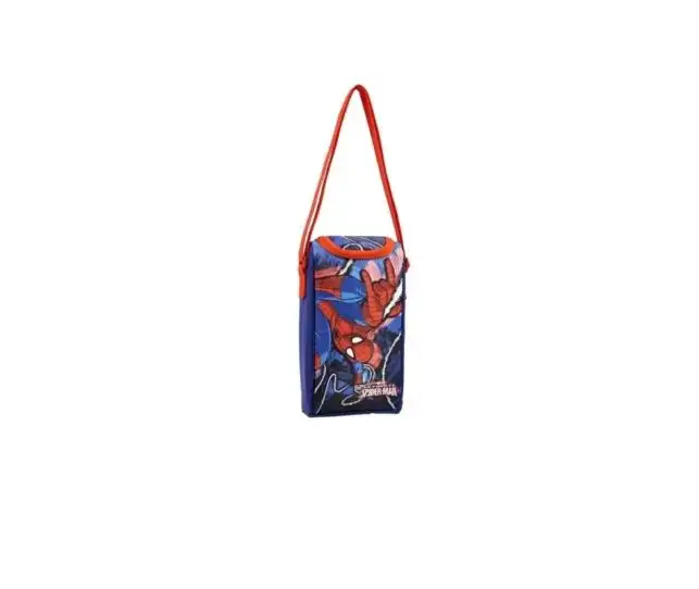 Portabottiglia porta 2 due bottiglie termico borsa termica spiaggia spiderman