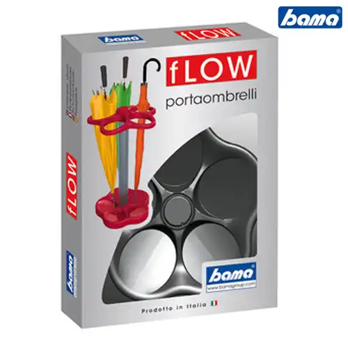 Portaombrelli in Plastica Porta Ombrello Flow Casa Ufficio Rosso Bama