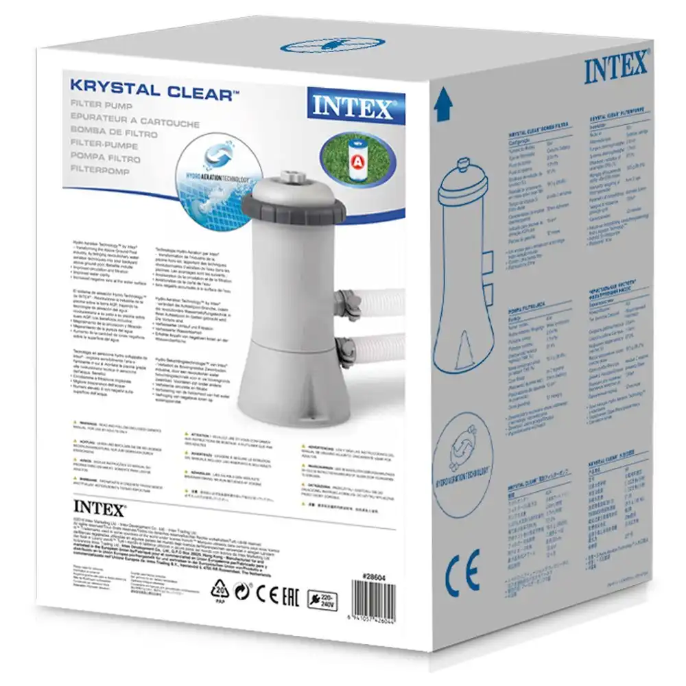 Intex 28604 Pompa con Filtro Krystal Clear per Piscine Diametro fino a 366 cm