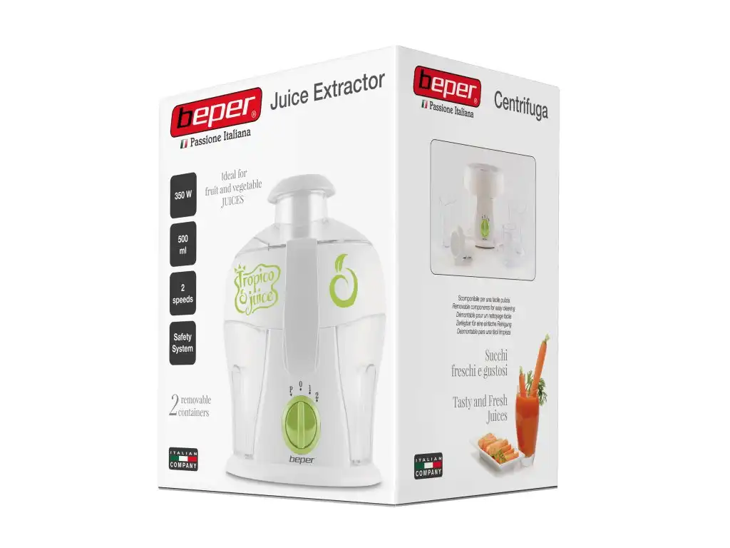 Centrifuga Estrattore di Succo per Frutta e Verdura 350 Watt in Abs 2 Velocita'