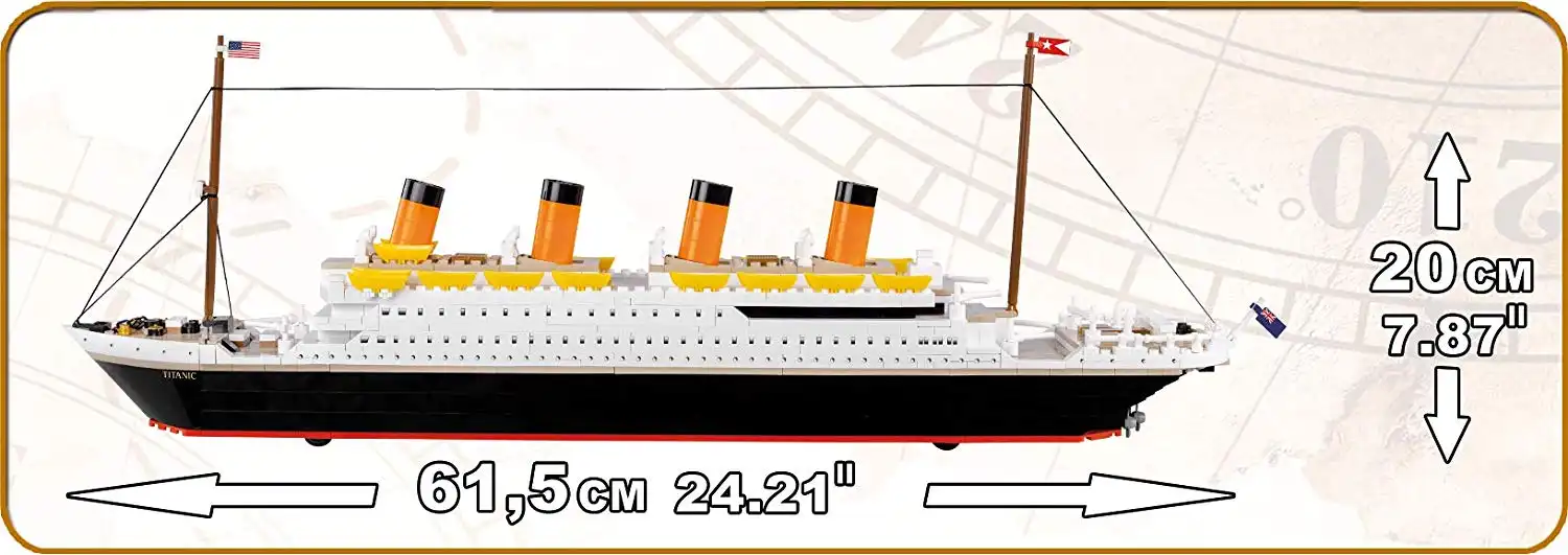 Set 600 Pezzi Cobi Transatlantico Britannico R.M.S. Titanic 1914A Nave Crociera