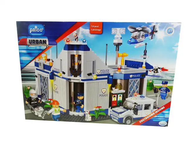 Stazione Centrale di Polizia Costruzioni Prico' 718 Pezzi Safety Operators