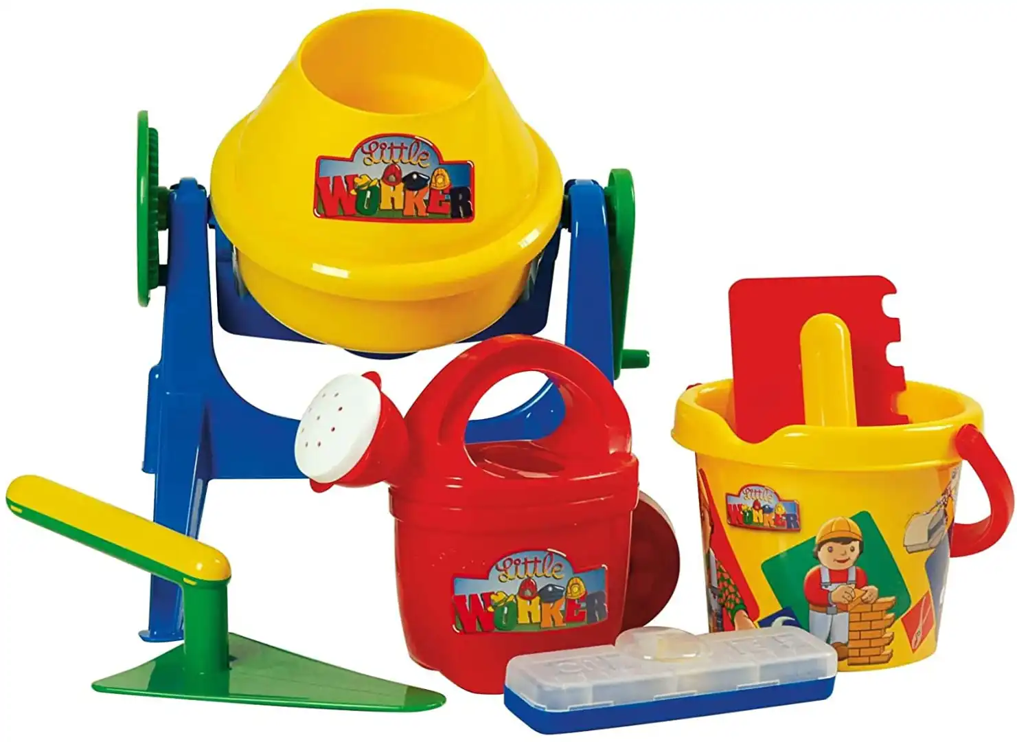 Attrezzi Spiaggia per Bambini Set Betoniera con Secchiello Gioco Mare Eta' 1+