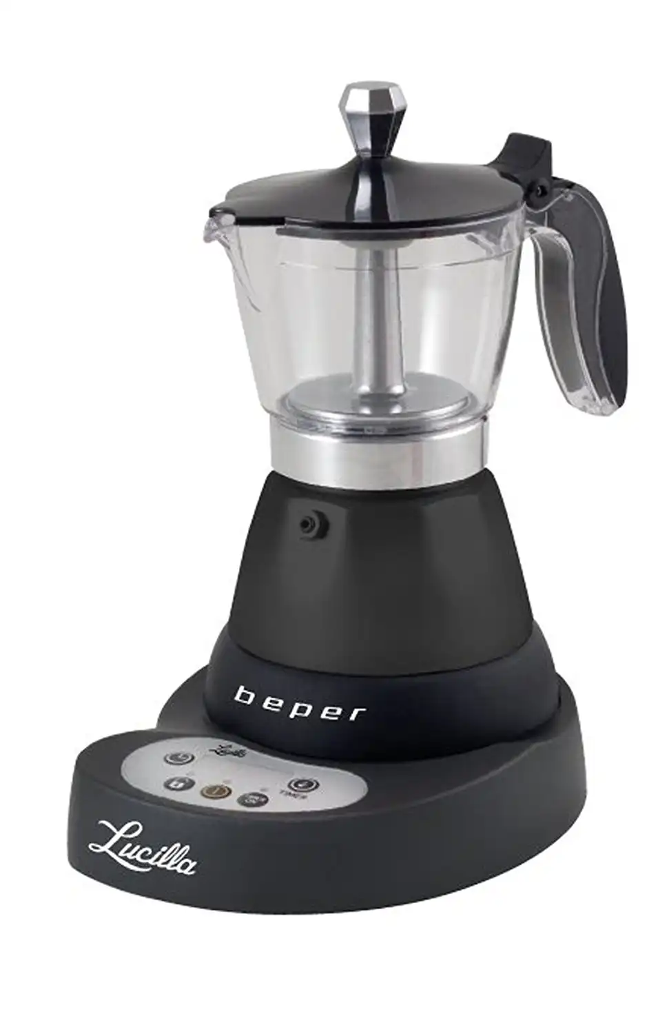 Caffettiera Lucilla Macchina Caffe Moka Elettrica Con Timer 3 Tazze 400w Nera