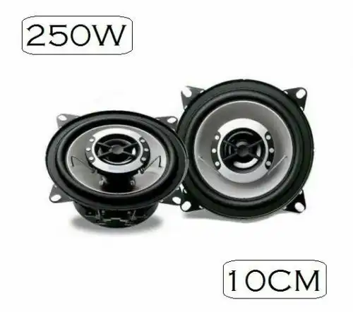 Coppia casse altoparlanti per auto autoradio stereo 2 vie 250w 10cm