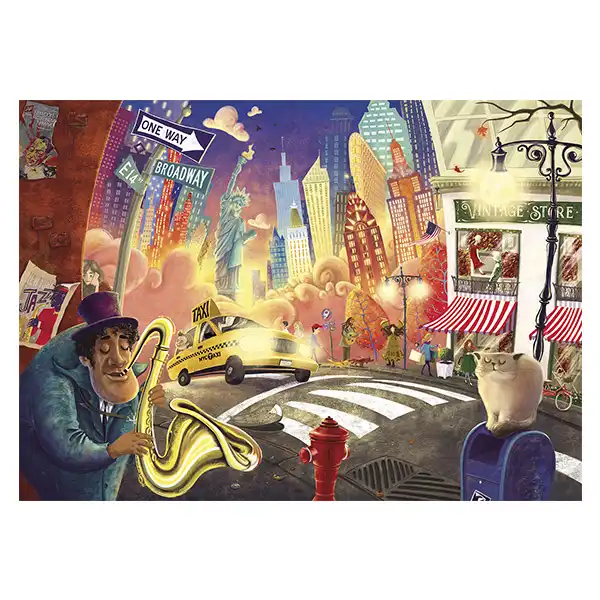 Playset Gioco Ludattica Puzzle in Valigetta Ottagonale Grand Tour New York 150Pz