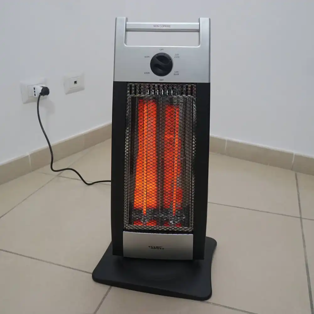 Stufa elettrica al carbonio a 2 elementi potenza max 900w stufetta oscillante