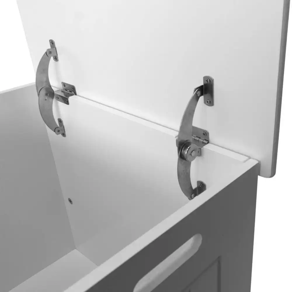 Mobile Cesto Porta Biancheria Contenitore Portabiancheria in Legno Bianco Panca