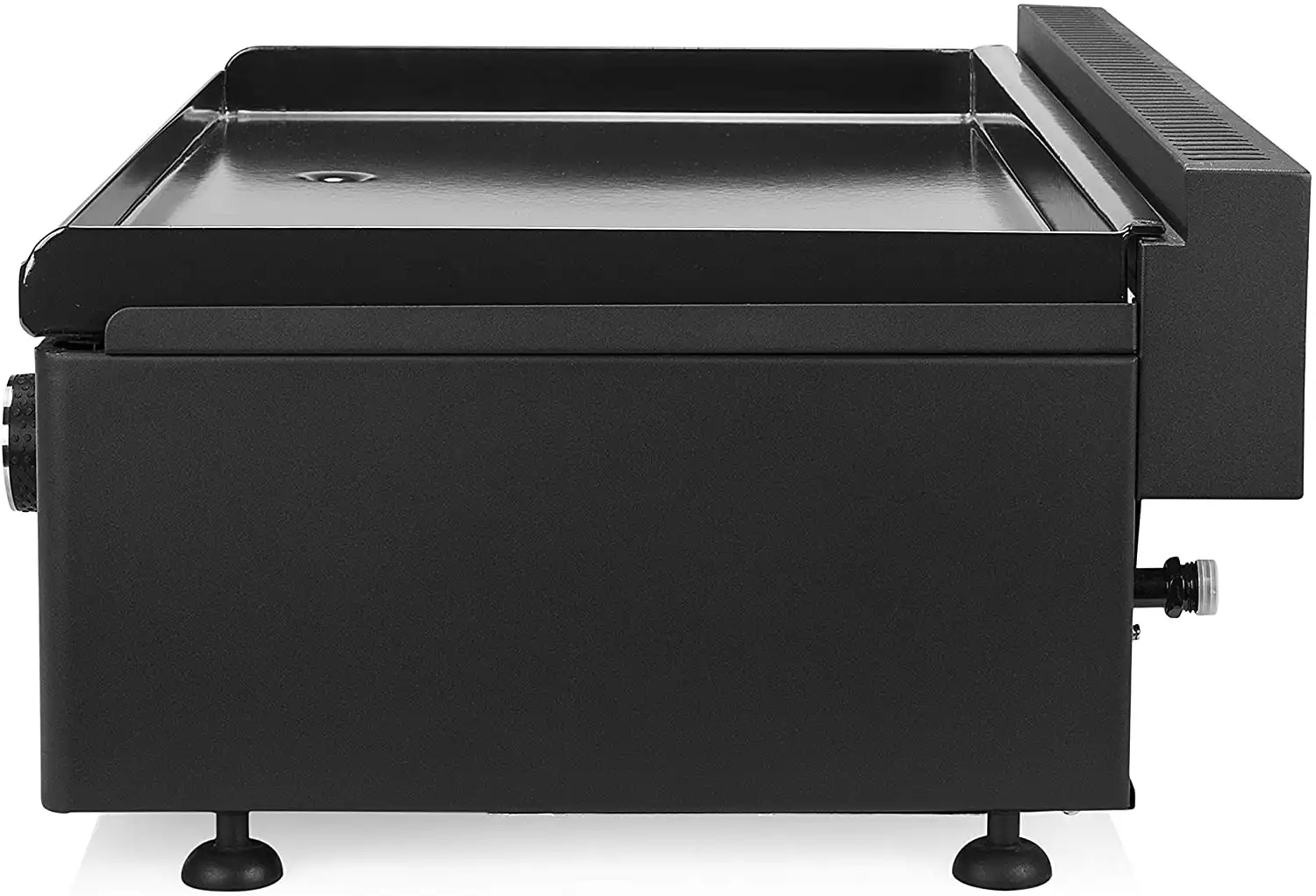 Campart Piastra di cottura a gas Barbecue in Ghisa 54 x 41.6 Nero 2 Bruciatori
