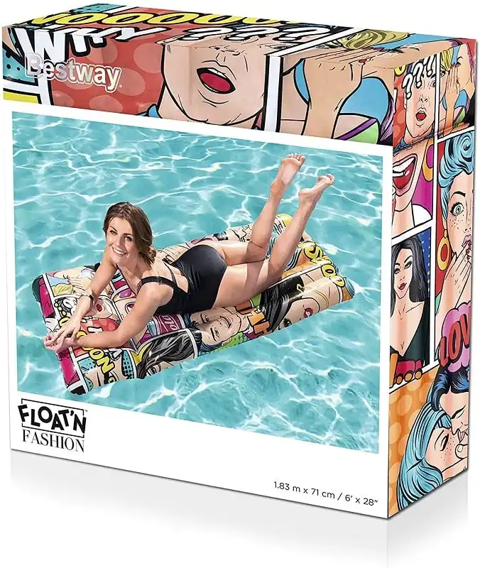 Materassino Gonfiabile Pop Comics Bestway 183X71 cm Float'n Fashion Mare Piscina