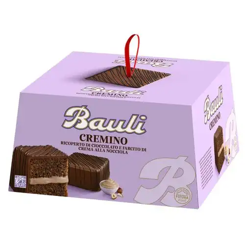 Bauli Torta Cremino 750gr Ricoperto di Cioccolato e Farcito di Crema a Nocciola