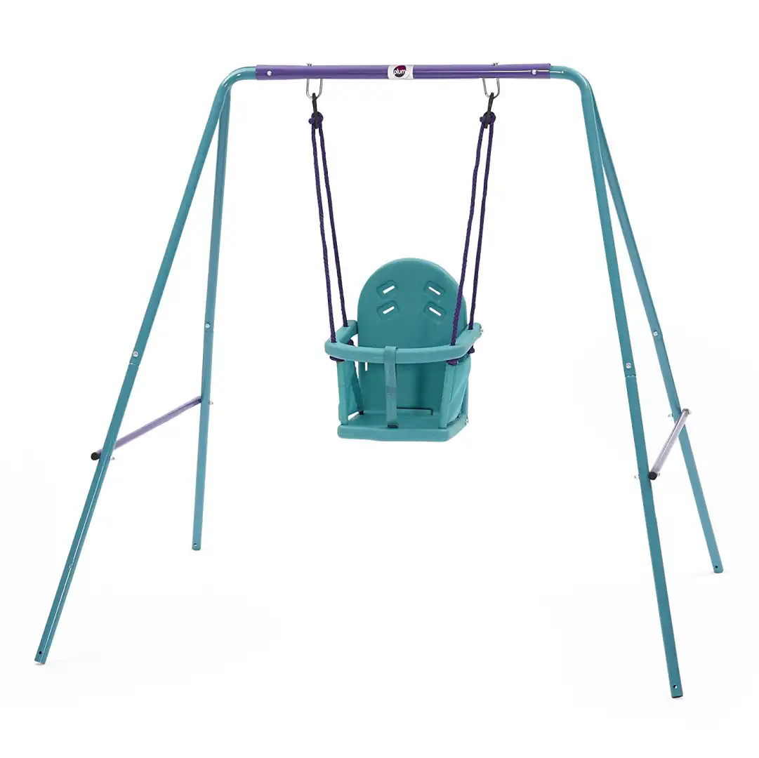 Altalena in Metallo per Esterni Esterno Giardino Sedile Regolabile 171x164x181cm