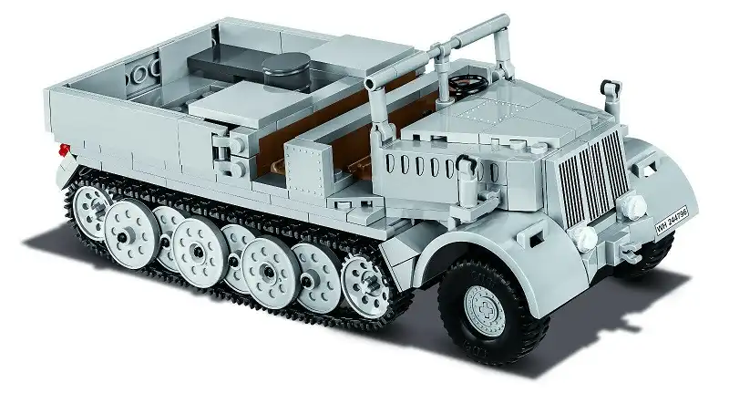 Costruzioni da Tavolo 412 Pezzi Gioco Ragazzi Cingolato Militare Grigio