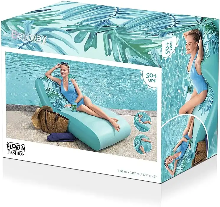 Materassino Gonfiabile Bestway Luxury Lounge in Tessuto 1,76x1,07m Piscina Mare