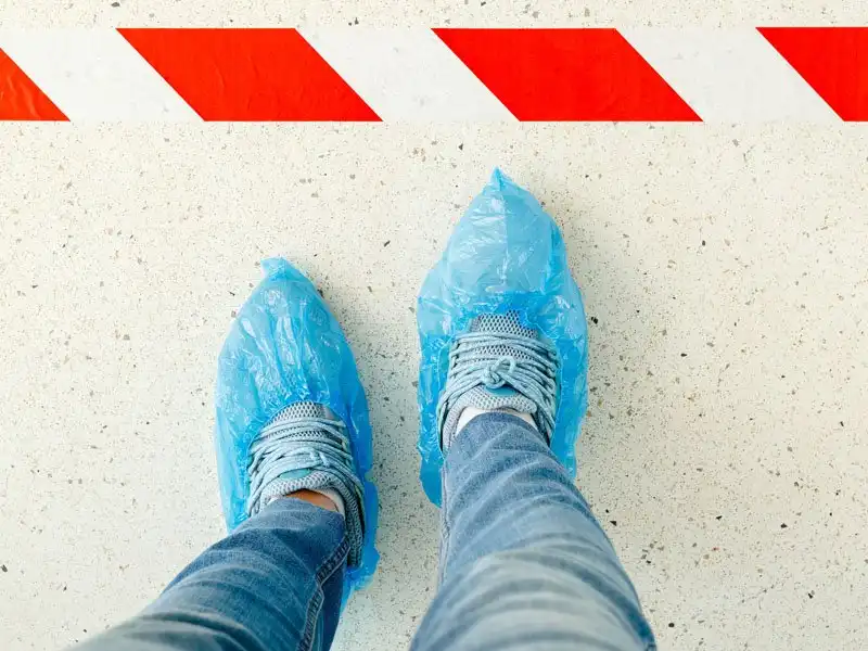 Set 100 Pezzi Copriscarpe Monouso Per Distributore Automatico Con Elastico