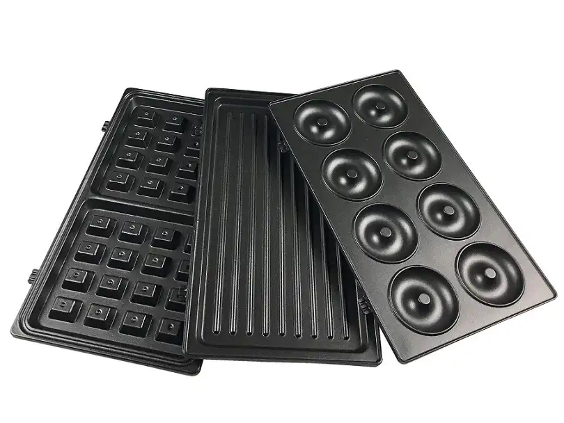 Piastra 3 in 1 per Toast Biscotti Waffle Waffel Piastre Intercambiabili Cucina
